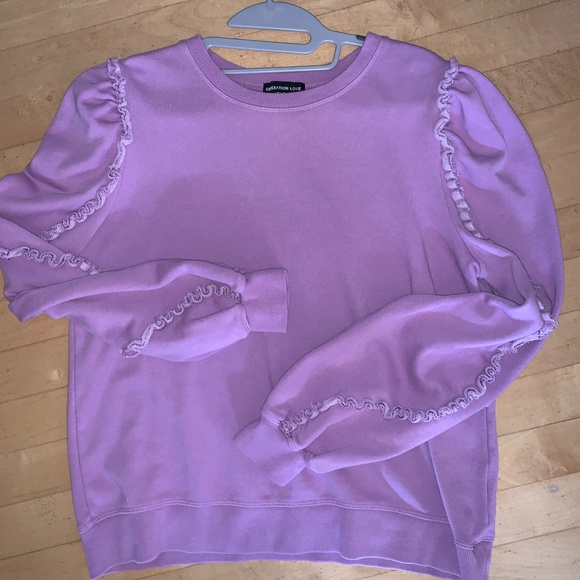 Generation Love Cleo Puff Sleeve Ruffle  sweatshirt, Medium. CB1634 - Picture 2 of 4